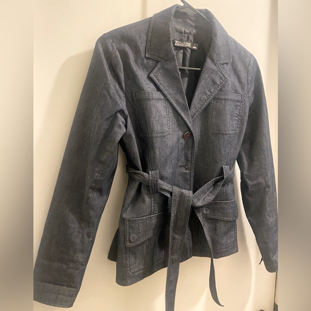Denim look suit jacket